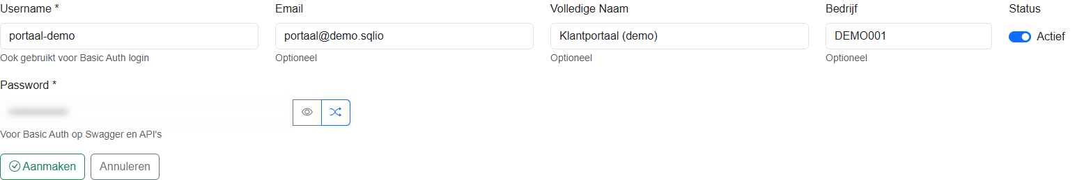 Nieuwe API-gebruiker